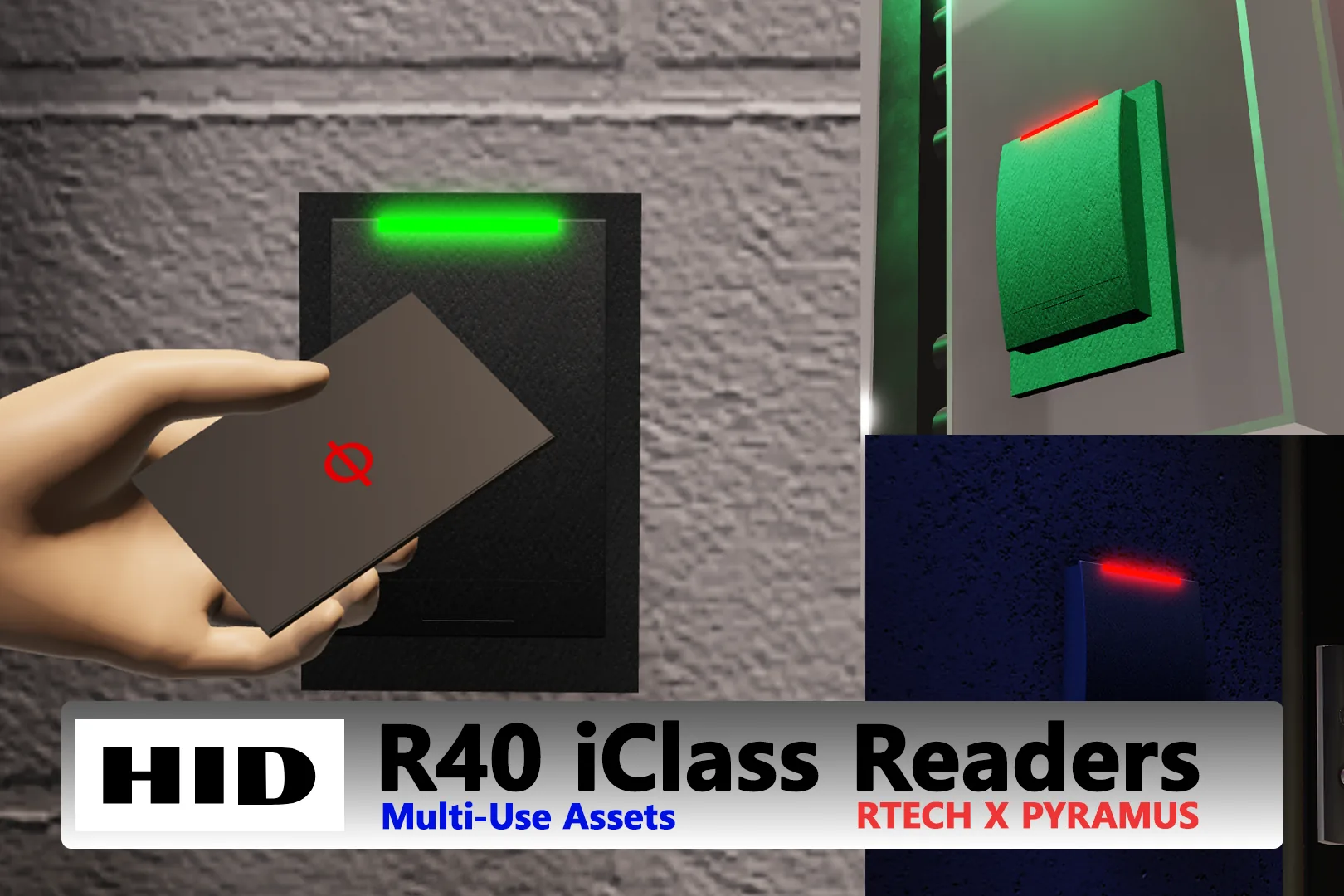 HID R40 iClass reader access control asset preview